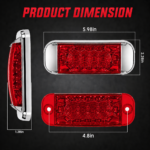 yfd lighting red LED marker light with 16 built-in LED beads for 12V 24V trucks and trailers