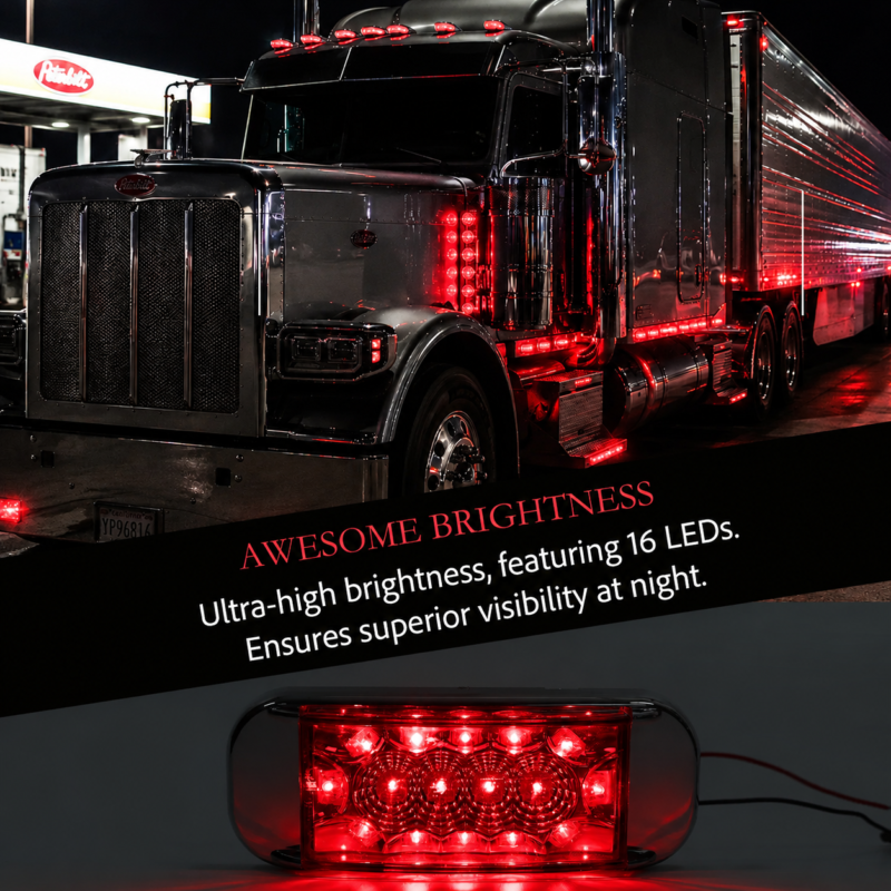 yfd lighting red LED side marker lights with bright constant-on illumination for enhanced night visibility