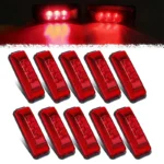 Red trailer running light with PC lens for clearance and marker lighting