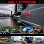 yfd lighting red LED trailer clearance lights installed on trucks and trailers as side marker lights