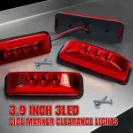 Red LED clearance lamp surface mount truck marker light