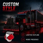 yfd lighting red mini watermelon LED marker light detailed lens and housing view