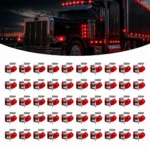 yfd lighting red mini watermelon LED marker lights 50pcs for semi trucks and trailers