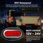 yfd lighting red oval LED light for truck trailer pickup and commercial vehicles