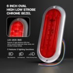 yfd lighting red oval LED strobe light bright warning light for trucks and trailers