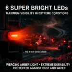 yfd lighting 4 inch red LED marker light dimensions for trailer truck installation