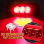 Red trailer side marker light for night visibility and road safety