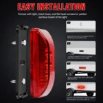Red LED clearance light for semi truck trailer RV and pickup truck