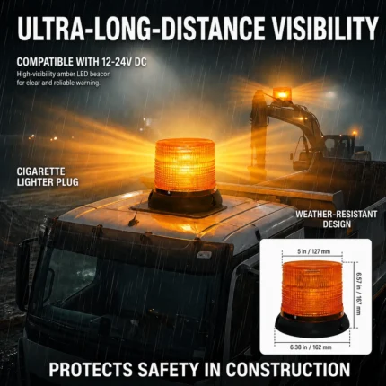 9V 36V emergency strobe light for trucks forklifts tractors snowplows and construction vehicles