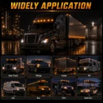 Universal amber mini watermelon LED marker light for semi trucks trailers pickups RVs and custom vehicles