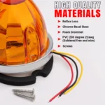Universal amber watermelon LED marker lights for trucks trailers pickups RVs buses and 12V 24V vehicles