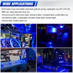 Universal blue watermelon LED marker lights for trucks trailers pickups RVs buses and 12V 24V vehicles