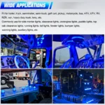 Universal ice blue watermelon LED marker lights for trucks trailers pickups RVs buses and 12V 24V vehicles
