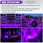 Universal purple watermelon LED marker lights for trucks trailers pickups RVs buses and 12V 24V vehicles