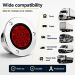 Universal red LED marker light for trucks trailers RVs pickups buses and heavy duty vehicles