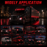 universal red mini watermelon LED marker light for pickup truck van RV trailer and heavy duty vehicle