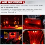 Universal red watermelon LED marker lights for trucks trailers pickups RVs buses and 12V 24V vehicles