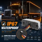 yfd lighting waterproof 4 inch amber marker lights 12V 24V for trucks and trailers