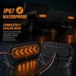 YFD Lighting waterproof amber arrow LED trailer light with sealed polycarbonate lens for boat trailer