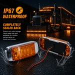 yfd lighting waterproof amber LED clearance lights with durable PC lens for harsh weather use