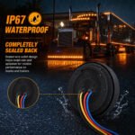 YFD Lighting waterproof amber marker light with completely sealed back and wire outlet design