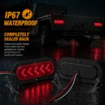 YFD Lighting waterproof red arrow LED trailer light with sealed lens and housing for boat trailer use