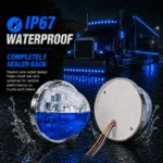 waterproof white and blue watermelon truck light for harsh weather conditions