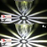 White watermelon LED marker light showing constant on and flashing dual function for trucks and trailers