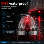 Red IP67 waterproof glass watermelon LED marker lights for trucks