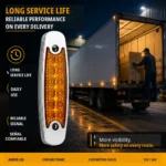 6-inch amber side marker light size dimension for truck trailer installation