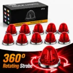 yfdlighting 10 pack amber 360 degree rotating watermelon clearance lights for trucks and trailers