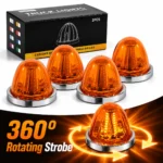yfdlighting 4 pack amber 360 degree rotating watermelon clearance lights for trucks and trailers