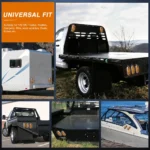 Amber 6-inch LED tail lights installed on pickup truck and trailer, showing bright LED illumination