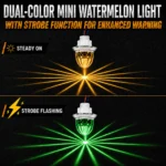 Amber green dual color mini watermelon strobe lights with bright lighting effect