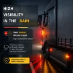 Amber red watermelon LED light installed as truck underglow light