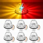 Amber and red dual color watermelon LED truck light for marker light and underglow use