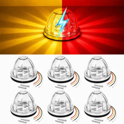 Amber and red dual color watermelon LED truck light for marker light and underglow use