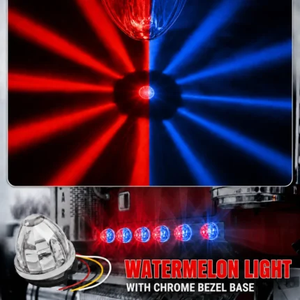 Dual color red and blue LED watermelon light with bright lighting effect