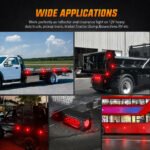 Red 2 inch LED marker clearance light with bright lighting effect for truck trailers