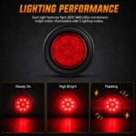 2 inch red round LED clearance light size display for truck trailers