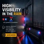 Red blue watermelon LED light installed as truck underglow light