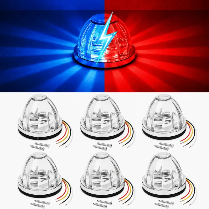 Red and blue dual color watermelon LED truck light for marker light and underglow use