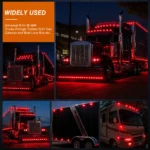 yfdlighting flashing red truck marker light with high and low brightness modes
