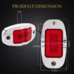 yfdlighting red LED truck marker light set with chrome trim