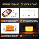 yfdlighting amber clearance lights installed on pickup truck
