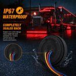 Pack of red 2 inch round LED marker clearance lights for trucks and trailers