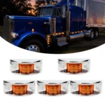 5 pack 12LED curved amber truck marker lights for trailer and semi truck