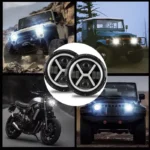 YFD 7-inch round LED lights for Jeeps trucks motorcycles SUVs ATVs and off-road vehicles