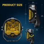 YFD 8000 lumen LED off-road light producing a bright long-distance driving beam