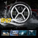 IP67 waterproof YFD 7-inch X-shaped DRL LED light for rain snow mud and off-road use